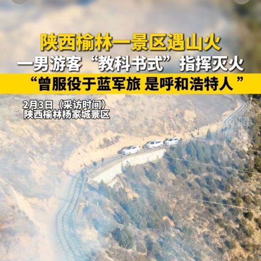 景区着火男游客教科书式指挥灭火