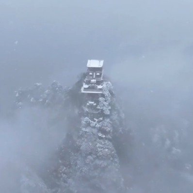 秦岭终南山瑞雪迎新年